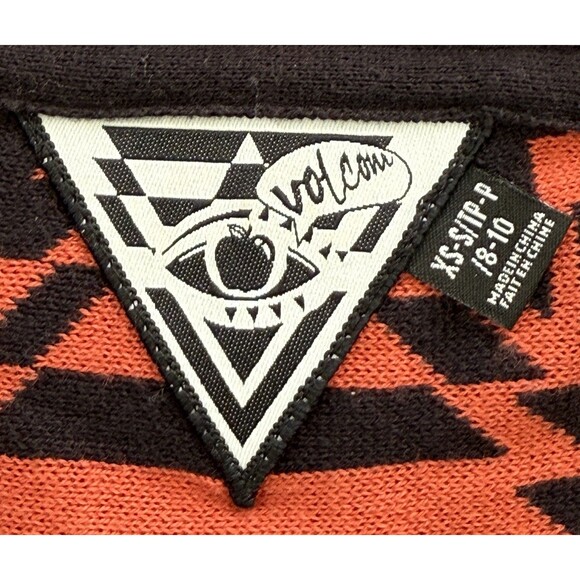 Volcom Women’s Southwestern Aztec Print Waterfall Open Front Cardigan Size XS-S - Picture 5 of 9